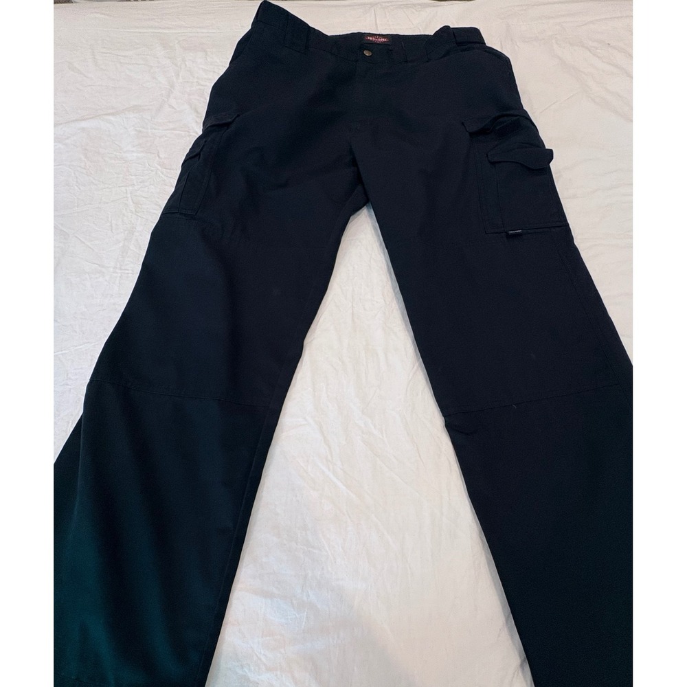 TRU-SPEC Mens Black Tactical Cargo Pants Ripstop Utility Work Trousers 40x32